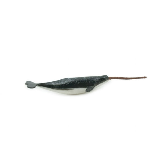 Whale, Narwhal, Unicorns of the Sea, Rubber Animal, Realistic Toy Figure, Model, Replica, Kids, Hand Painted, Educational, Gift, 3" CH538 BB159