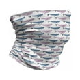 thumbnail image 1 of Whale Neck Gaiter, Swimming Happy Fish Sea, Unisex, Blue Lilac and White, by Ambesonne, 1 of 3