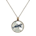 thumbnail image 1 of Whale Necklace Personalized Custom Photo Round Pendant Adjustable Stainless Steel Necklaces with Gift Box for Men Women Mothers Valentine's Jewelry Gift, 1 of 6