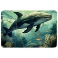 thumbnail image 1 of Whale Non-Slip Polyester Door Rugs, Kitchen Rug, Chair Mat - Machine Washable Area Floor Carpet, 1 of 6