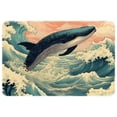 thumbnail image 1 of Whale Non-Slip Polyester Outdoor Carpet Bath Rug Door Mat - Machine Washable, 1 of 6
