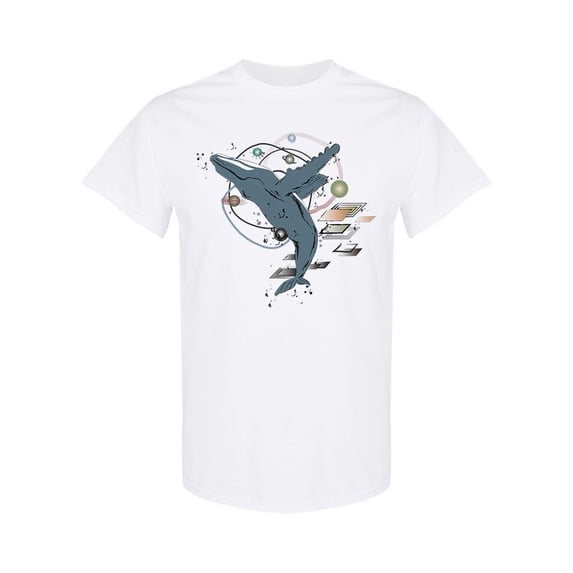 Whale Ocean Art T-Shirt Men -Image by Shutterstock, Male Large