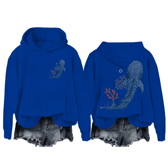 Whale Ocean Hoodie Whale Shark Sweatshirt Funny Shark Sweatshirt Unisex Christian Pullover Hoodie