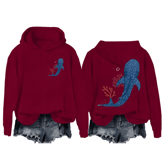 Whale Ocean Hoodie Whale Shark Sweatshirt Funny Shark Sweatshirt Unisex Christian Pullover Hoodie