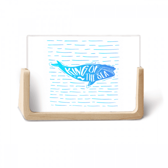 Whale Ocean King Animal Art Deco Fashion Photo Wooden Photo Frame Tabletop Display