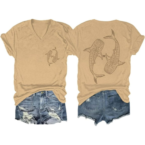 Whale Ocean Shirt Whale Shark Christian T-Shirt Animal Shark Lover Ocean Nature Women's Men's Tee Tops