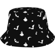 Whale Orca Killer Black Bucket Hat Foldable Sun Cap, Fisherman Hat for Women Men Outdoor Fishing Hiking