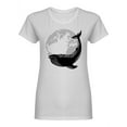 thumbnail image 1 of Whale Over A Planet Shaped T-Shirt Women -Image by Shutterstock, Female Medium, 1 of 2