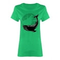 thumbnail image 1 of Whale Over A Planet Shaped T-Shirt Women -Image by Shutterstock, Female x-Large, 1 of 2