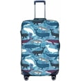 thumbnail image 1 of Whale Pattern Print Luggage Cover Washable Suitcase Anti-Scratch Suitcase Cover Protective Cover Fits 18-32 Inch, 1 of 6