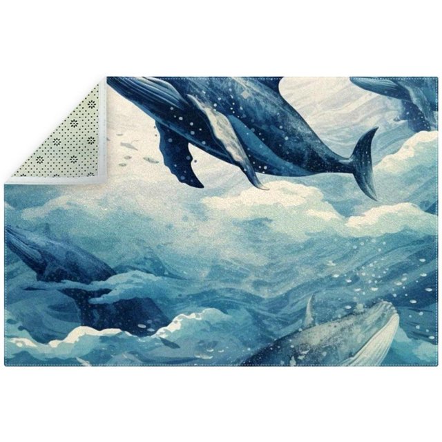 Whale Polyester Chair Mat for Hardwood Floor, Heavy Duty Office Chair