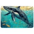 thumbnail image 1 of Whale Polyester Non-Slip Machine Washable Chair Mats Floor Mat Area Rug Set, 1 of 6