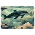 thumbnail image 1 of Whale Polyester Non-Slip Machine Washable Door Rug Game Mat Kitchen Rug Office Rugs, 1 of 6