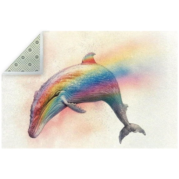 Whale Polyester Right-Angle Floor Mat | Durable Entrance Mat for Indoor & Outdoor Use | Rubber Backing | Easy to Clean & Maintain
