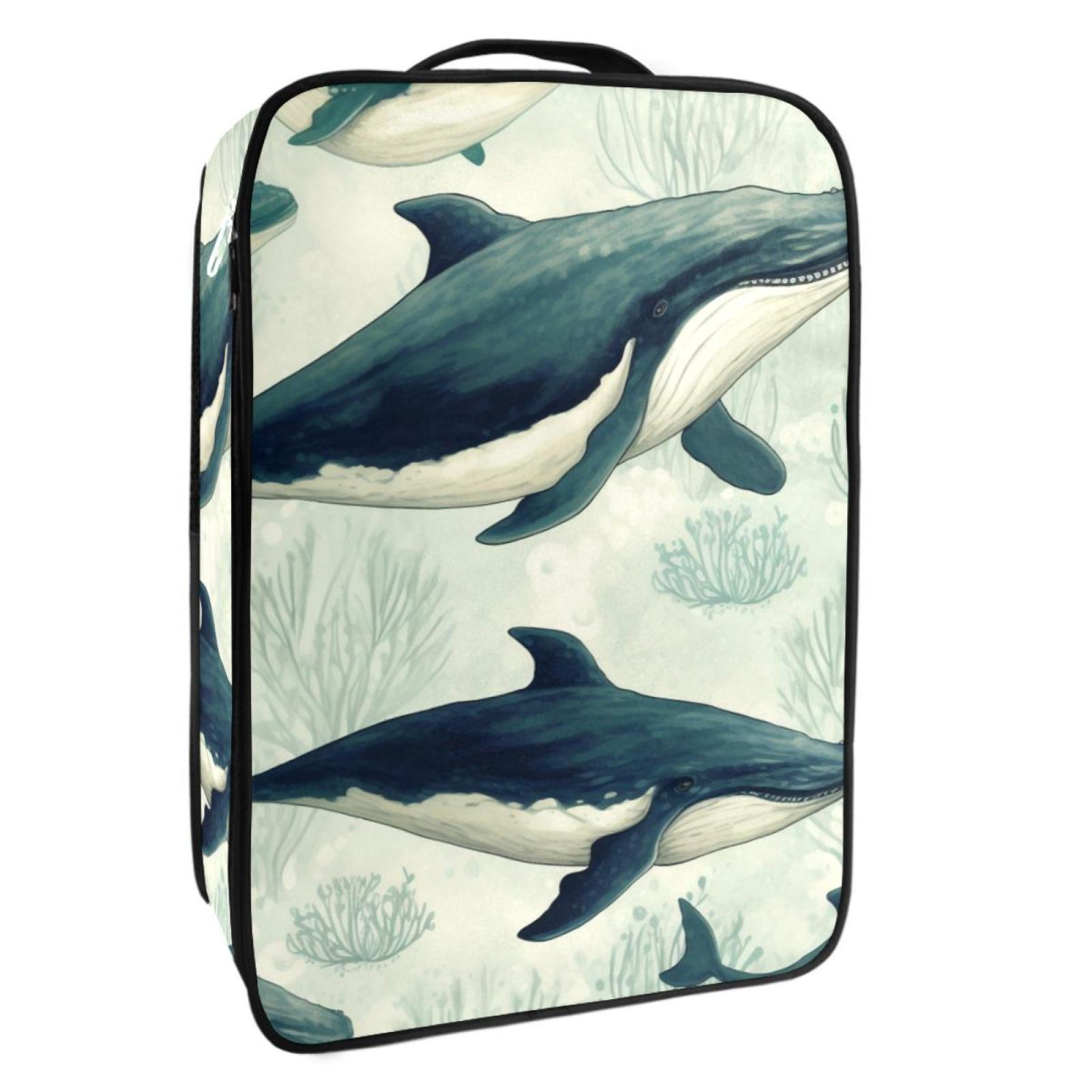 Whale Polyester Shoe Storage Containers, 23x31cm/9x12in Shoe Boxes for Organization and Protection of Footwear