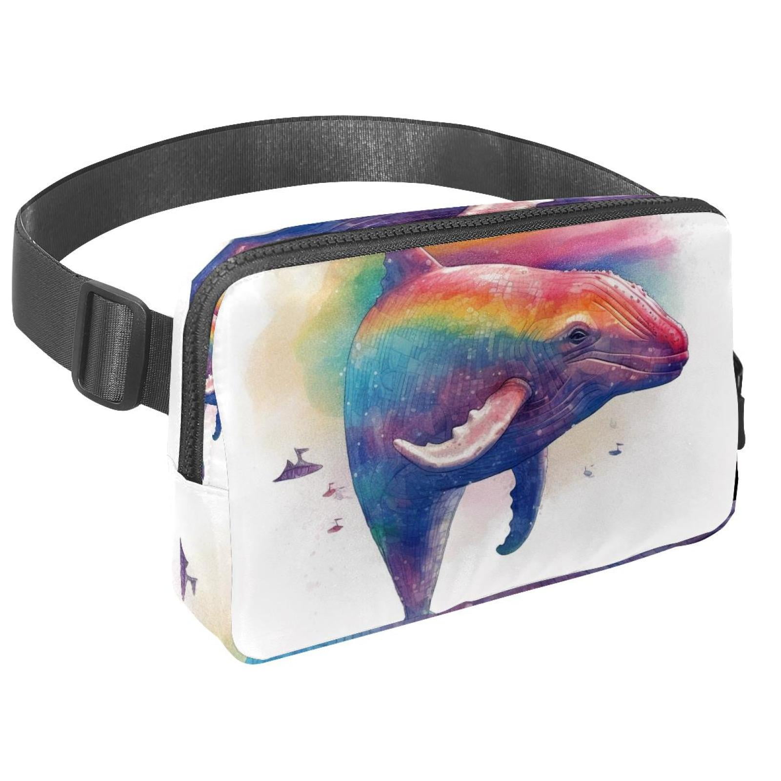 Whale Running Belt Waist Bag Fanny Packs, Lightweight Adjustable with Extension Strap, Unisex