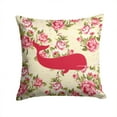thumbnail image 1 of Whale Shabby Chic Yellow Roses Fabric Decorative Pillow, 1 of 4