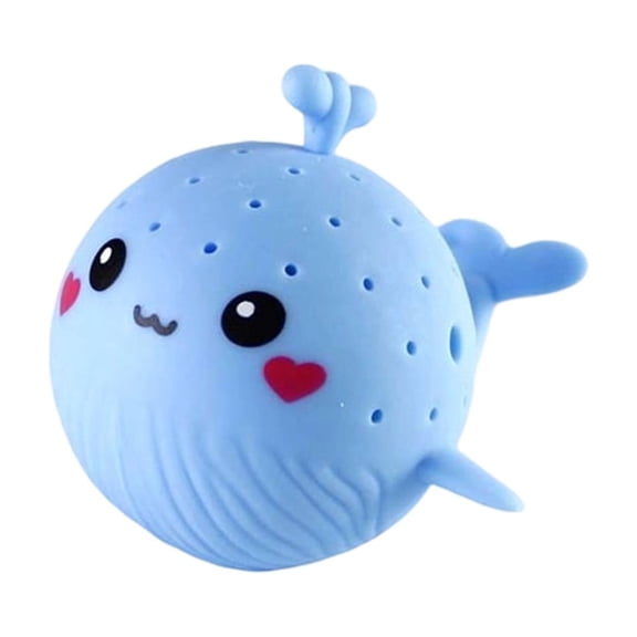 Whale Shape Water Spray Toy, Soft Silicone Squeeze Sprinkler Bath Toy, Elastic Rebound Decompression Play Tool, Compact Pool Bathroom Water Shooting Toy For Summer Fun
