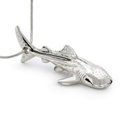 BIG BLUE BY ROLAND Whale Shark Necklace Charm for Women- Whale Shark Sterling Silver Jewelry, Shark Gifts for Shark Lovers, Scuba Diving Gifts, Scuba Diving Jewelry