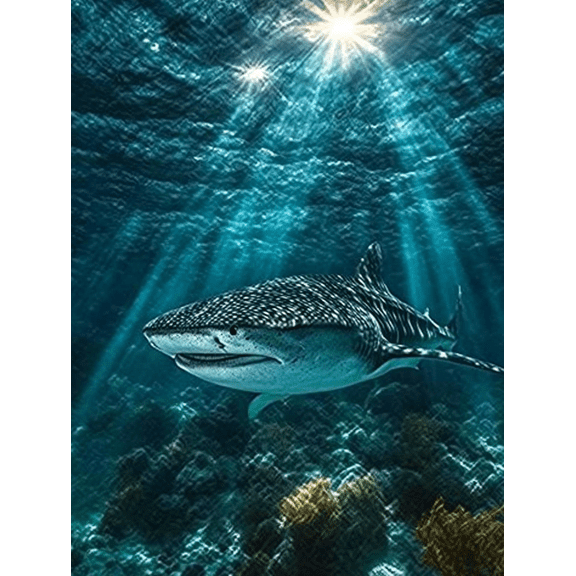 Whale Shark Ocean Canvas Print/Wall ArtSuitable for Living RoomBedroomOfficeBathroomand Study Room Decoration.