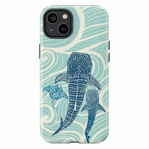 Whale Shark Ocean Wave Phone Case | Bold Marine Life Art, Sea-Inspired Design | Compatible with iPhone 16 15 14 13 12 11 Pro Max