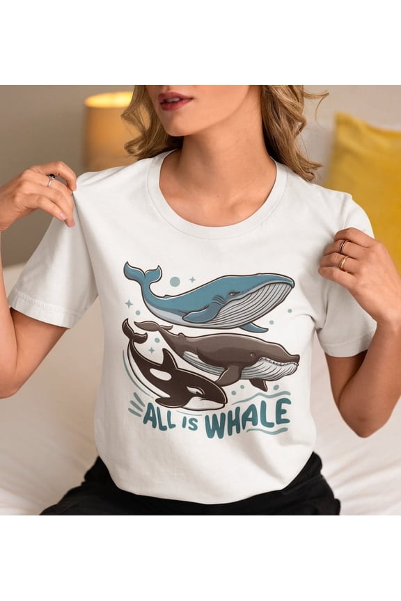 Whale Shirt Animal Shirt All Is Whale Shirt Ocean Lover Shirt Gift For Whale Lover Orca Shirt Blue Whale Shirt Humpback Whale Shirt