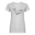 thumbnail image 1 of Whale Sketch Design Shaped T-Shirt Women -Image by Shutterstock, Female Large, 1 of 2