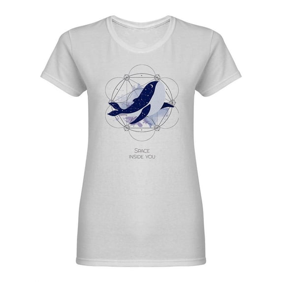 Whale Space Inside You Shaped T-Shirt Women -Image by Shutterstock, Female x-Large
