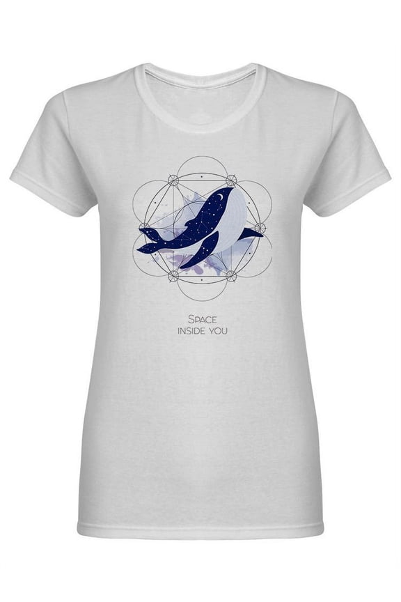 Whale Space Inside You Shaped Tee Women's -Image by Shutterstock