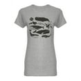 thumbnail image 1 of Whale Species Shaped T-Shirt Women -Image by Shutterstock, Female Small, 1 of 2
