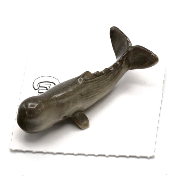 Little Critterz Sperm Whale Moby Miniature Porcelain Figurine, Hand-Painted Collectible Marine Animal Statue, Ocean Home Dcor Display Piece, Gift for Sea Life Lovers