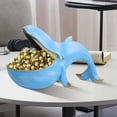 thumbnail image 1 of Whale Statue, Resin Whale Figurine Fun Candy Dish Key Bowl Navy Blue, 1 of 8