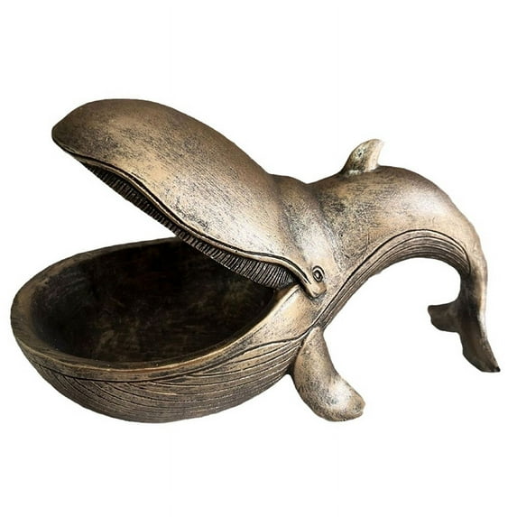 Whale Statue Resin Whale Statue Fun Candy Dish Key Bowl Console Table Key Bowl Big Mouth Container Storage Box B