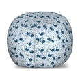 thumbnail image 1 of Whale Storage Toy Bag Chair, Big Size Mammal Fish in Oceans with Underwater Anchor Seaweed Bubbles Print, Stuffed Animal Organizer Washable Bag, Small Size, Pale Blue Multicolor, by Ambesonne, 1 of 3
