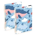 thumbnail image 1 of Whale Strawberry Clouds Ring Binder Notebook Journey Note Diary College Ruled Spiral Notebook Study Loose Leaf Paper A5 60 Pages, 1 of 8