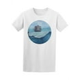 thumbnail image 1 of Whale Swimming Under A Ship Tee Men's -Image by Shutterstock, 1 of 2