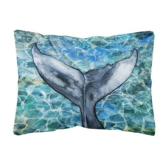 Whale Tail Canvas Fabric Decorative Pillow