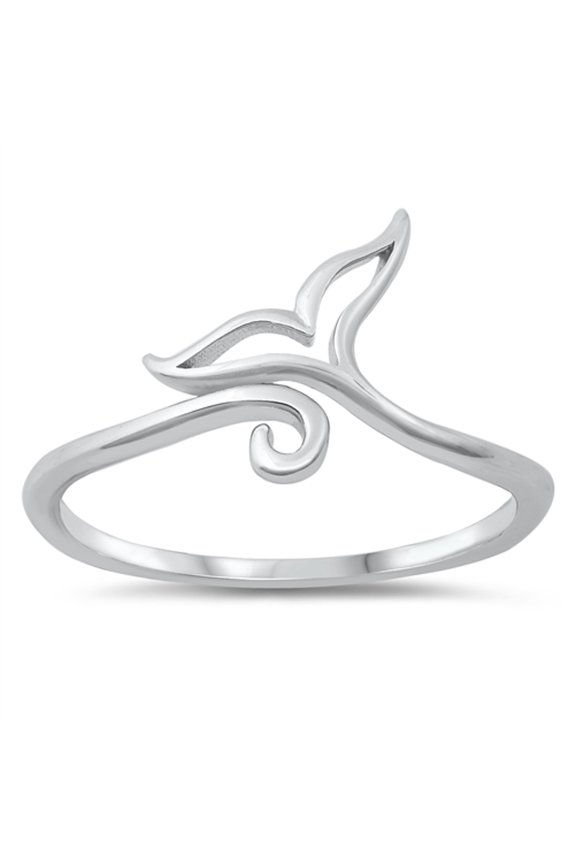 Whale Tail Filagree Wholesale Ring .925 Sterling Silver Band Jewelry Female Male Unisex Size 8