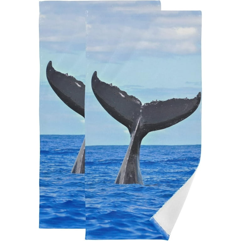 Whale hand towel sale