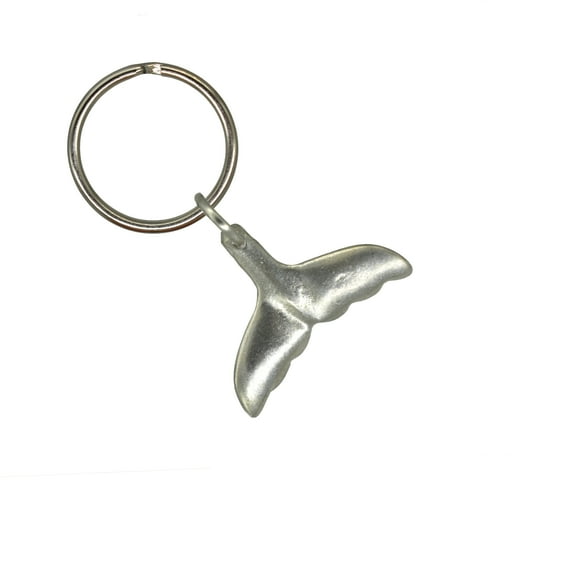 Whale Tail Keychain, Whales, Ocean, M640KC, Key Fob, Key Ring, Keys, Zipper Pull, Luggage Tag, Pewter, Backpack, Over 300 Keychains Designs, Handmade in the USA