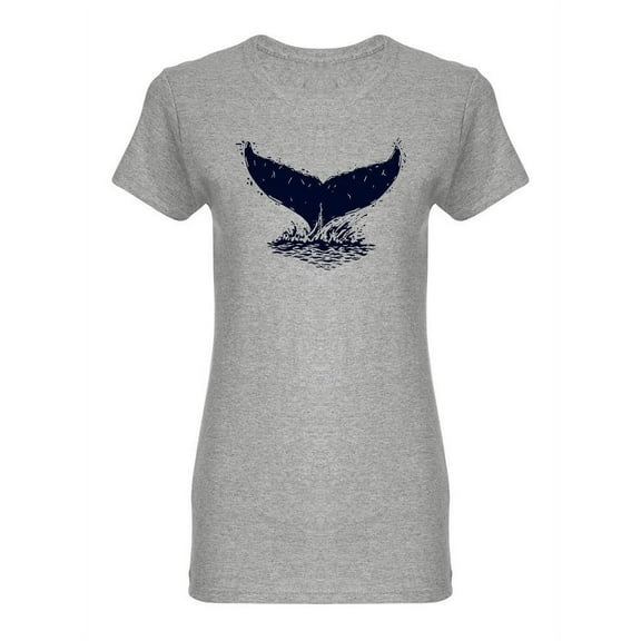 Whale Tail Shaped T-Shirt Women -Image by Shutterstock, Female x-Large