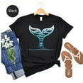 thumbnail image 1 of Whale Tail & Sharks Graphic Tee - Ocean Lover Shirt SWEATSHIRT All Size S-5XL, 1 of 5
