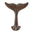 thumbnail image 1 of Whale Tail Single 5 Inch Wall Hook Cast Iron Antiqued Brown Finish, 1 of 2