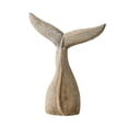 thumbnail image 1 of Whale Tail Statue Wood Carved Figurine Tabletop Sculpture Distressed Finish for Living Room Beach Decor, 1 of 9