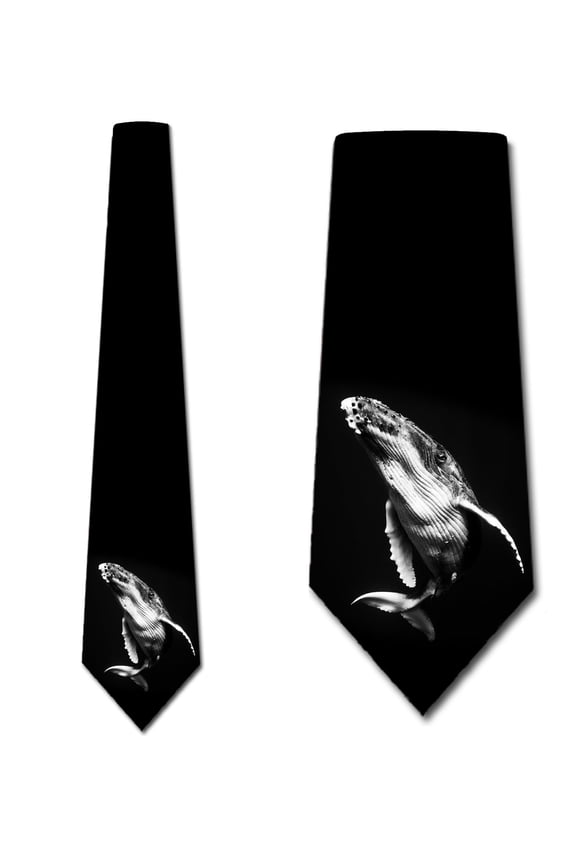 Whale Ties Mens Ocean Animals Necktie by Three Rooker