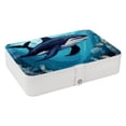 thumbnail image 1 of Whale Travel Jewelry Box Organizer Necklace Portable Case Holder Storage Display Stand PU Leather with Removable Compartment, 1 of 6