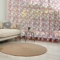 thumbnail image 1 of Whale Tulle Curtains with Rod Pocket, Whales with Stars on Pink Backdrop Cheerful Sea Life Pattern, Sheer Drape for Wedding Party 2 Panels, 7 Sizes, White Coral Teal, by Ambesonne, 1 of 3