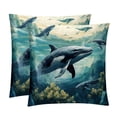 thumbnail image 1 of Whale Velvet Bed Pillow Throw Covers Pillow Inserts Throw Pillows with Unique Patterns - Set of 2, Sizes 16x16, 18x18, 20x20 Inches for Various Occasions, 1 of 6