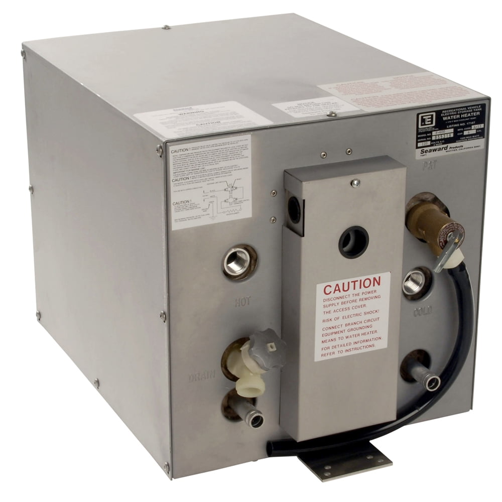 Whale Water Heater, 6-Gallon Capacity, 120V, Front Heat Exchanger, 13 Inches W x 19 Inches D x 13 Inches H