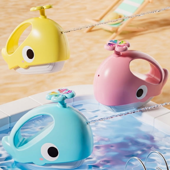 Whale Water Toy, Blue Cartoon Squirting Blaster for Summer Water Play, Small Pool and Beach Squirt for Backyard Fun, Blue, 1Pcs